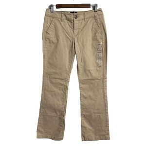 NEW American Eagle kick boot chino pants women's 4S short preppy festival boho